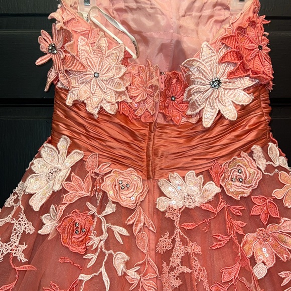 Sherri Hill pink embellished mini strapless dress size 2 - Picture 8 of 10